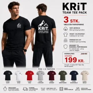 KRiT Team Tee Pack 3 stk - Levering 7-20 hverdage - Gratis fragt